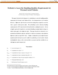 Preparation of Papers for AIAA Journals