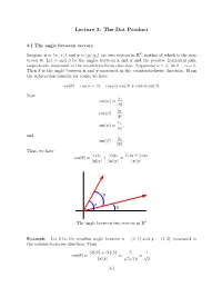 The Dot Product