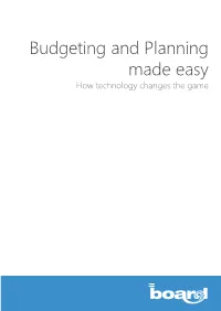 Budgeting and Planning Made Easy How Technology Changes the Game