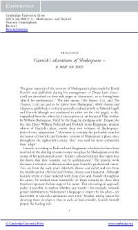 Garrick's Alterations of Shakespeare