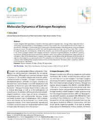 Molecular Dynamics of Estrogen Receptors