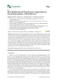 Non-Traditional and Non-Invasive Approaches in Facial Rejuvenation: a Brief Review