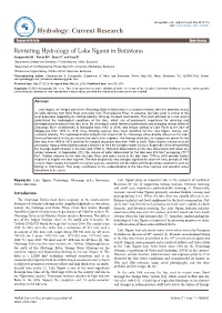 Revisiting Hydrology of Lake Ngami in Botswana