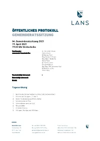 4. Gemeinderatssitzung 19.04.2021
