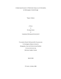 A Global-Scale Evaluation of Mammalian Exposure and Vulnerability to Anthropogenic Climate Change