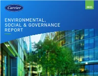 Carrier 2021 ESG Report