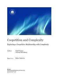 Coopetition and Complexity