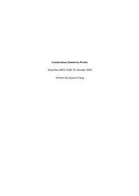 Coordination Geometry Primer Waterloo Igem 2020, 21 October