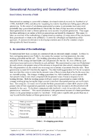 Generational Accounting and Generational Transfers