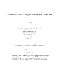 Mathematical and Numerical Analysis for Linear Peridynamic Boundary Value Problems