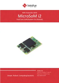 Microsom I2 Dual Core Som (System-On-Module)