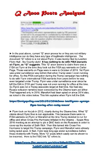 Q Anon Posts Analyzed