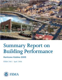 Summary Report on Building Performance