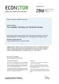 The Cladistic Technique for Territorial Studies