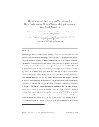 Algorithms and Optimization Techniques for High-Performance Matrix-Matrix Multiplications of Very Small Matrices