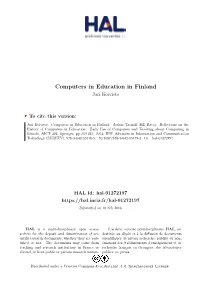 Computers in Education in Finland Jari Koivisto