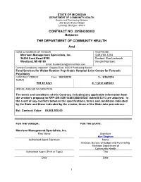 CONTRACT NO. 391B4300002 Between the DEPARTMENT OF