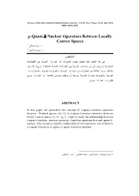 P-Quasi-Λ-Nuclear Operators Between Locally Convex Spaces * ﺩ