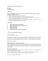 Package Leaflet: Information for the User