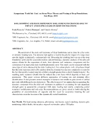 Soil Damping and Rate Dependent Soil Strength