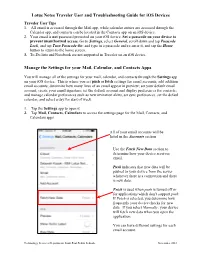 Traveler User Guide and Troubleshooting for Ios Devices
