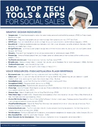 100 Top Tech Tools & Apps Comprehensive List