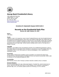 2009-0166-S [Presidential Daily Files].Pdf