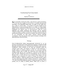 Constructing Neo-Conservatism