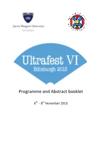 Programme and Abstract Booklet