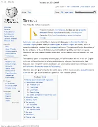 Tire Code - Wikipedia Visited on 2/21/2017