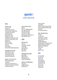 Appendix I Profile of Arts Activity