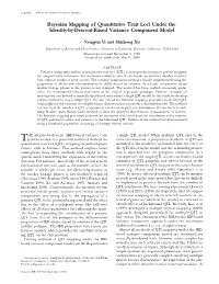Bayesian Mapping of Quantitative Trait Loci Under the Identity-By-Descent-Based Variance Component Model