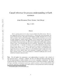 Causal Inference for Process Understanding in Earth Sciences