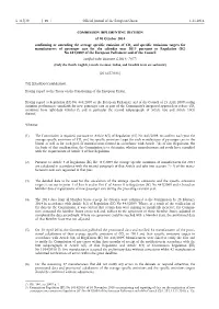 Confirming Or Amending the Average Specific Emission Of