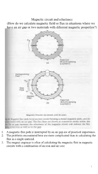 Magnetic Circuit and Reluctance (How Do We Calculate Magnetic Field Or