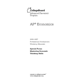 Mastering Economic Thinking Skills