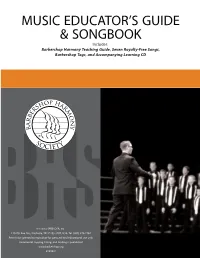 Music Educator's Guide & Songbook