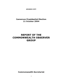 Report of the Commonwealth Observer Group