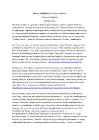 A Brief List of Readings Literature of Migration by Edie Shillue with All