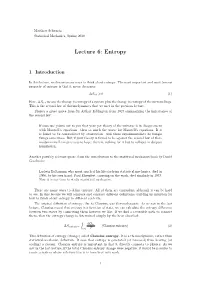 Lecture 6: Entropy