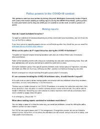 Police Powers in the COVID-19 Context