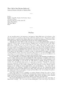 * * * * * * the Call of the Divine Beloved Preface