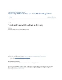 The Hard Case of Broadcast Indecency, 20 N.Y.U