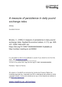5.2.13 the Hurst Exponent and Rescaled Range Analysis