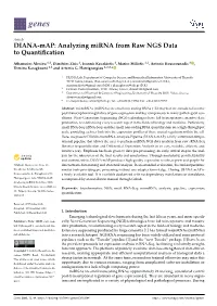 Analyzing Mirna from Raw NGS Data to Quantification