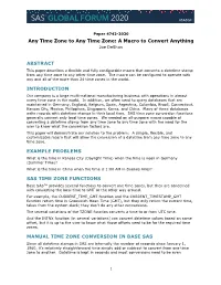 Any Time Zone to Any Time Zone: a Macro to Convert Anything Joe Deshon