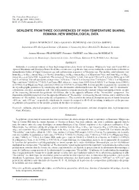 Gehlenite from Three Occurrences of High-Temperature Skarns, Romania: New Mineralogical Data