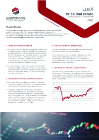 Luxx Price Index
