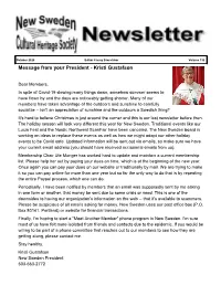 Message from Your President - Kristi Gustafson