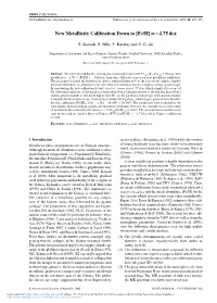 New Metallicity Calibration Down to [Fe/H]=−2.75